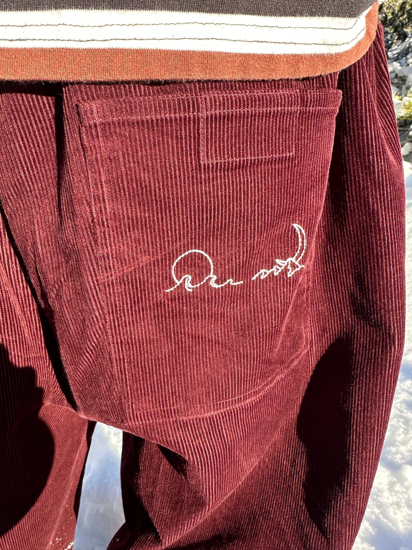 Maroon Corduroy Pants